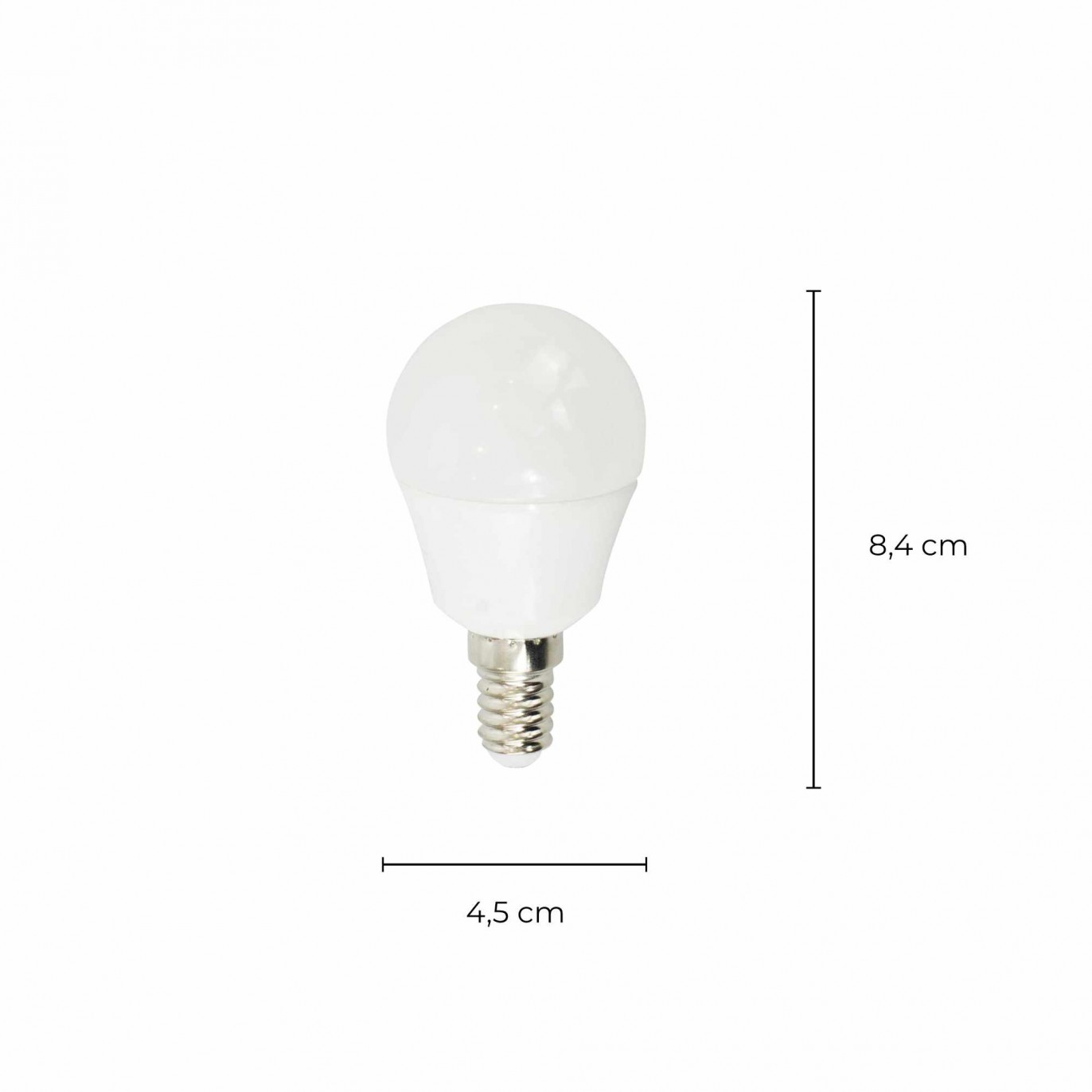 Ampoule LED Dimmable APIA - E14 - Intensité moyenne - Blanc chaud - 6W /  3000K / 470 lm - P45 - Verre blanc opaque