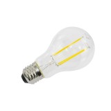 Ampoule LED RIGA - E27 -  Intensité moyenne - Blanc neutre -  6W / 4000K / 765lm - Filaments droits - Verre transparent