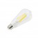 Ampoule LED ALOFI - E27 - ST64 - Intensité moyenne - Blanc neutre - 8W / 4000K / 1055lm - Filaments droits - Verre transparent